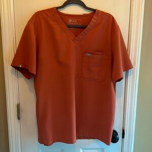 Men’s Scrub Top - Leon - Large - Terracotta